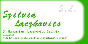 szilvia laczkovits business card